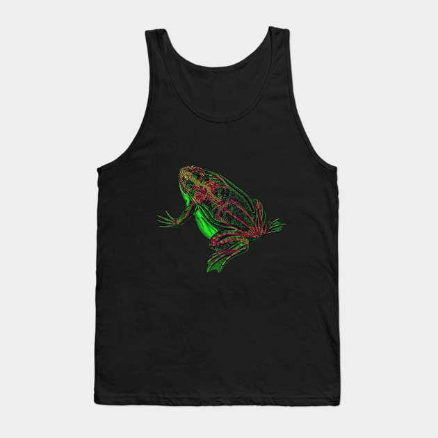 Skeleton Frog Interactive Magenta&Green Filter #2 By Red&Blue Tank Top by RedAndBlue